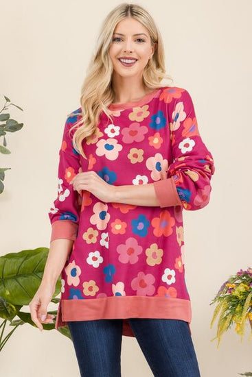 Women's floral tops