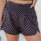 Checkered Elastic Waist Shorts - Rebel K Collective