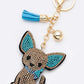 Chihuahua Rhinestone Pillow Key Chain - Rebel K Collective