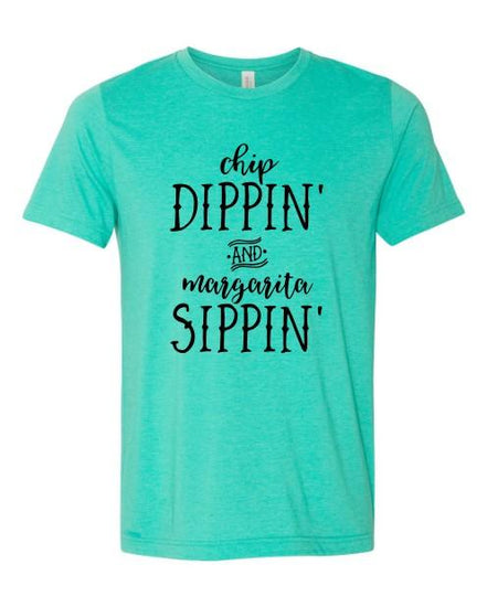 Chi Dippin and Margarita Sippin Crewneck Tee - Rebel K Collective