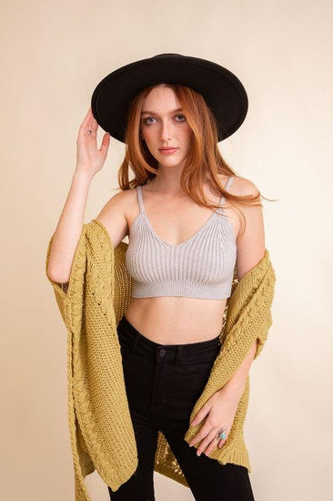 Contour Rib Knit Brami Lounge Top - Rebel K Collective