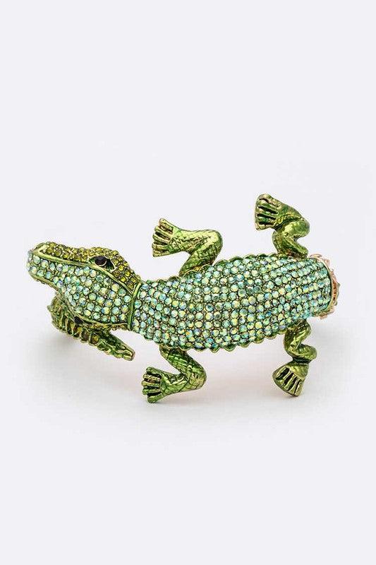 Crocodile Crystal Statment Bangle - Rebel K Collective