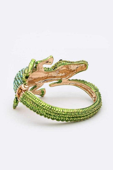 Crocodile Crystal Statment Bangle - Rebel K Collective