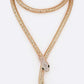 Crystal Snake Coil Chain Necklace - Rebel K Collective