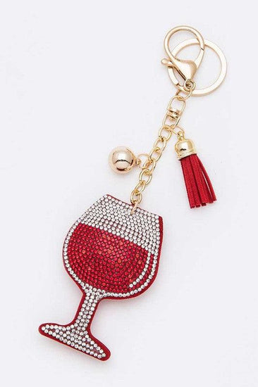 Crystal Wine Glass Tassel Key Chain - Rebel K Collective