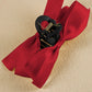 Black Solid Color Ribbon Bow Decor Hair Clip