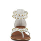 Emmeth Studs Embellished Flat Sandals