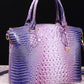 Gradient PU Leather Handbag