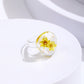 Fashion Popular Resin Dried Flower Ring