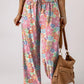 Drawstring Printed Wide Leg Pants - Rebel K Collective