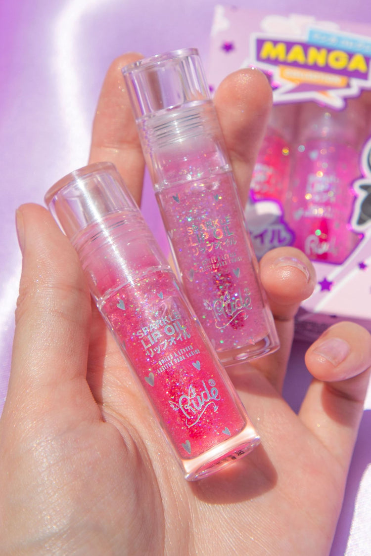 RUDE Manga Collection Sparkle Lip Oil Duo Set