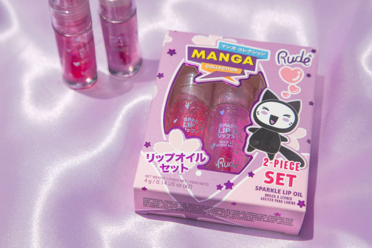 RUDE Manga Collection Sparkle Lip Oil Duo Set