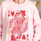 CHAMPAGNE QUEEN OF HEARTS Graphic Sweatshirt