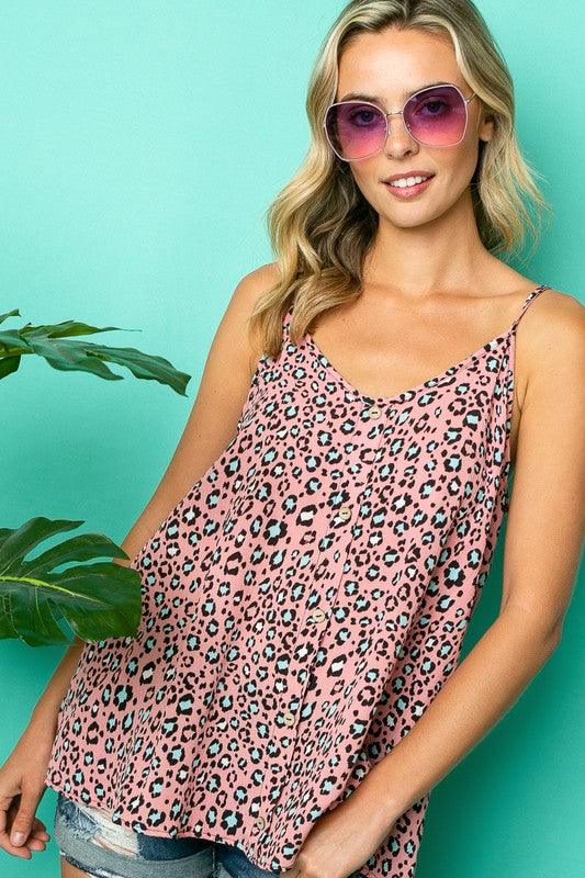 PLUS ANIMAL V NECK CAMISOLE TOP - Rebel K Collective