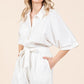 Linen blend romper