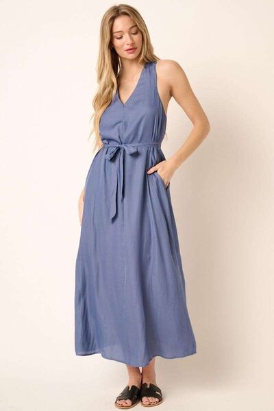 Cross back maxi dress