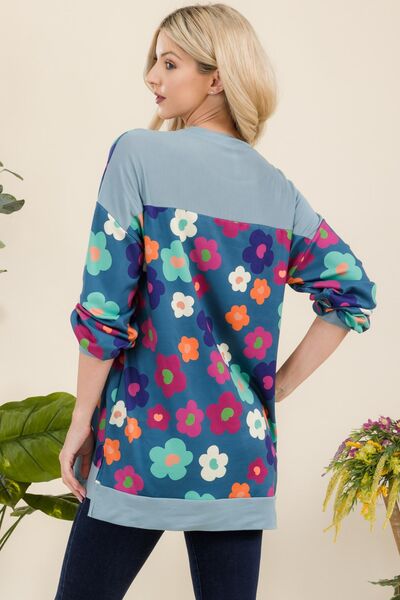 Plus size floral blouse