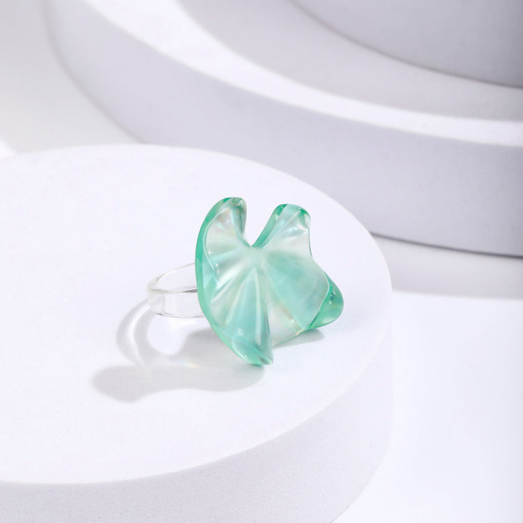 Fashion Popular Resin Dried Flower Ring