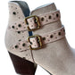 Elsa Leather Ankle Boot in Taupe