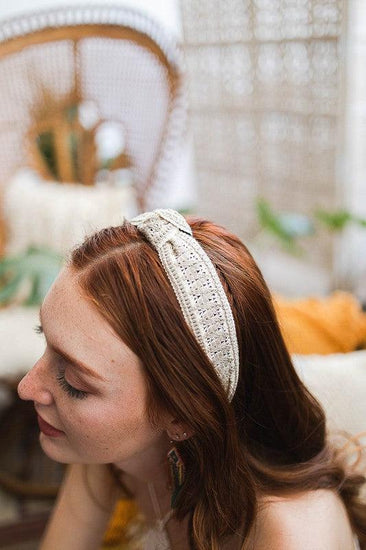 Embroidered Stitch Boho Knotted Headband - Rebel K Collective