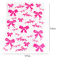 Pink 127*152cm Bow Printed Cozy Soft Throw Blanket