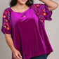 Elegant velvet top for women