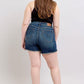 Plus-size denim shorts