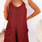 Full Size Pocketed Scoop Neck Sleeveless Romper