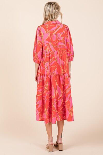 Printed midi dress