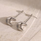 Stainless Steel Moon Dangle Earrings