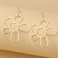 Fashionable Simple Metal Hollow Flowers Thin Earrings - Rebel K Collective