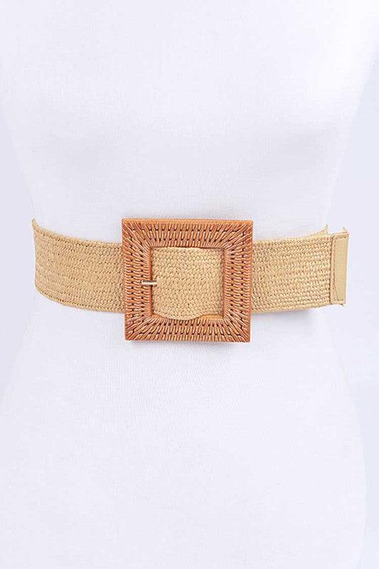 Faux Bamboo Buckle Stretch Belt - Rebel K Collective