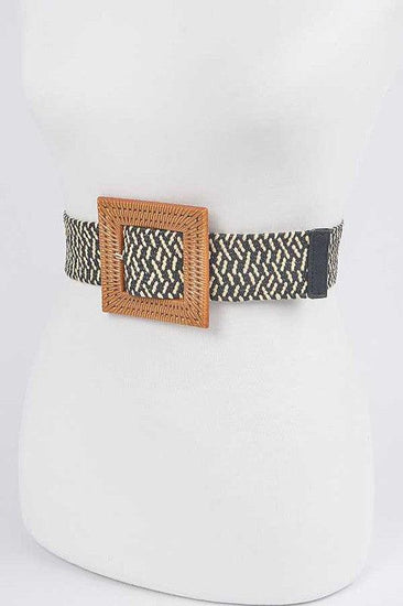 Faux Bamboo Buckle Stretch Belt - Rebel K Collective