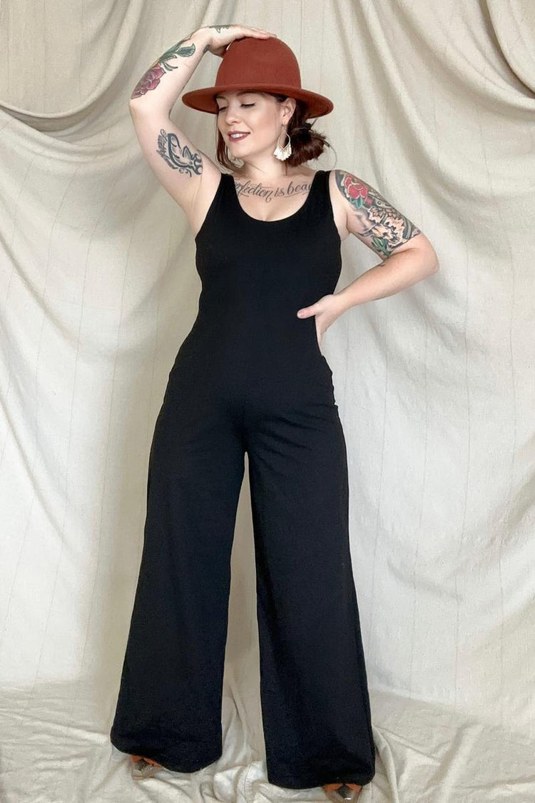 FawnFit Wide Leg Sleeveless Jumpsuit With Built-In Bra - Rebel K Collective