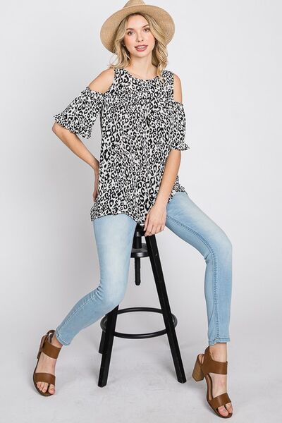 Animal print fashion top