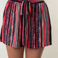 High waisted striped shorts