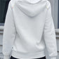 Contrast Stitching Drawstring Raglan Sleeve Hoodie