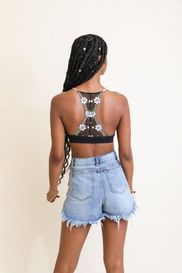 Floral Lattice Bralette - Rebel K Collective