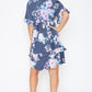 Floral V Neck Ruffle Dress - Rebel K Collective