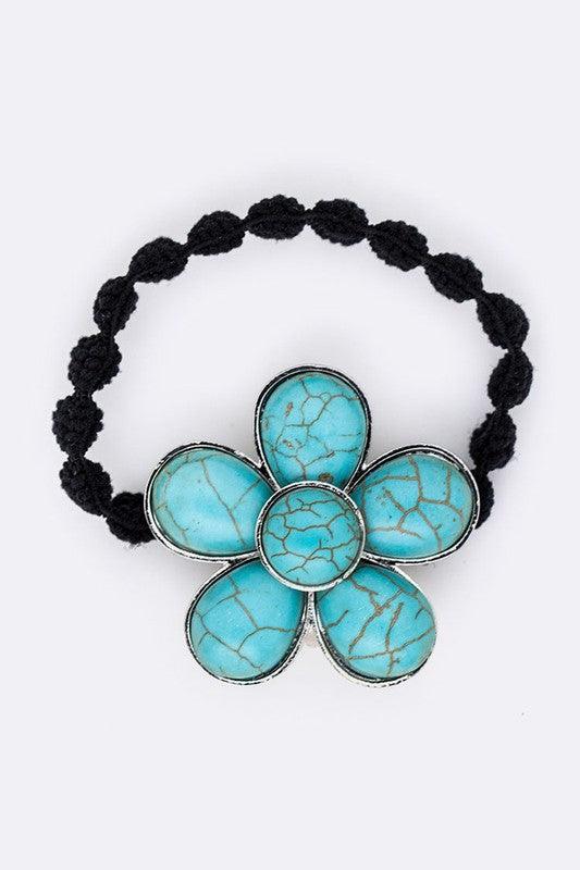 Flower Stone Ponytail Hairband - Rebel K Collective