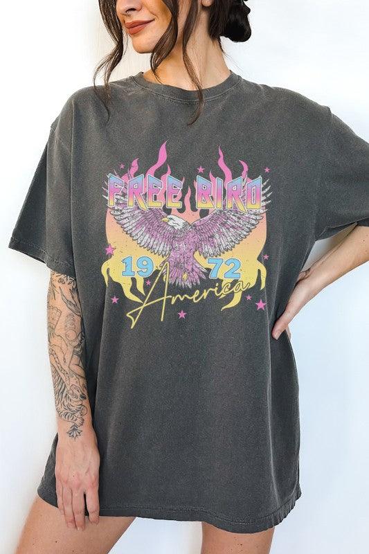 Free Bird Retro Neon Summer Graphic Tee - Rebel K Collective