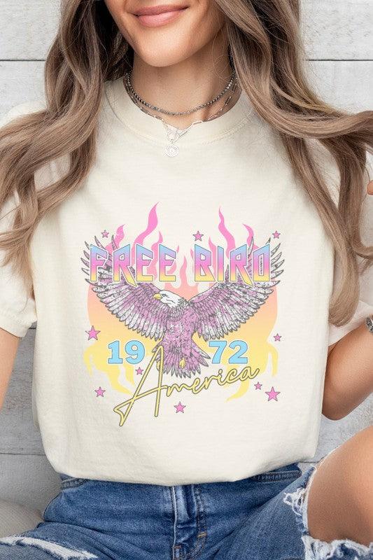 Free Bird Retro Neon Summer Graphic Tee - Rebel K Collective