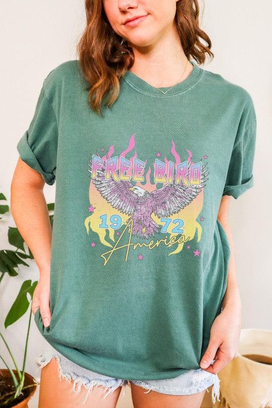 Free Bird Retro Neon Summer Graphic Tee - Rebel K Collective