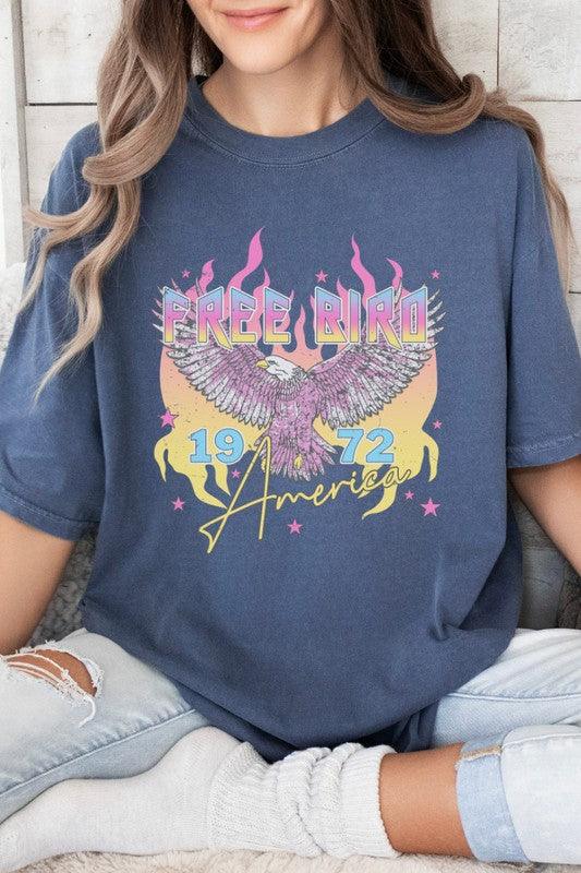 Free Bird Retro Neon Summer Graphic Tee - Rebel K Collective