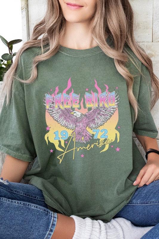 Free Bird Retro Neon Summer Graphic Tee - Rebel K Collective