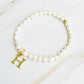 Freshwater Pearl Initial Charm Bracelet - Rebel K Collective