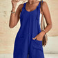 Full Size Scoop Neck Romper with Pockets - Rebel K Collective