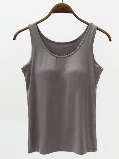 Full Size Wide Strap Modal Tank with Bra - Rebel K Collective