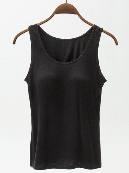 Full Size Wide Strap Modal Tank with Bra - Rebel K Collective