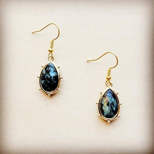 Genuine African Turquoise Teardrop Earrings - Rebel K Collective